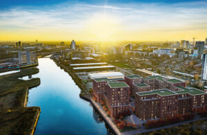 Bridgewater Warf - Dusk Aerial 1
