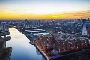 Bridgewater Warf - Dusk Aerial 2