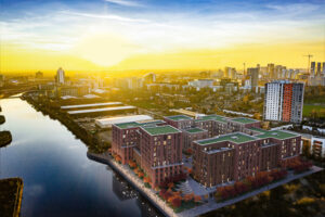 Bridgewater Warf - Dusk Aerial 3